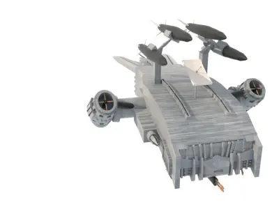 Sci-Fi Mecha Hunter Killer Military Airforce Machine Low-poly 3D model