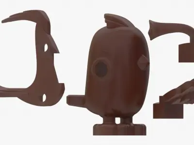 detailed lego bird 3D model