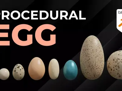 Egg Geometry Nodes Free low-poly 3D model