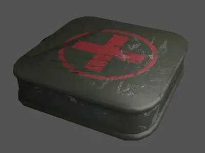 First Aid Kit Military Low-poly 3D model