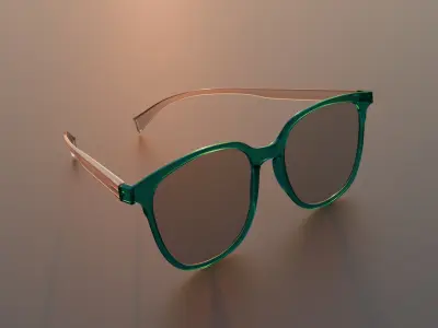 Glasses in different variants 3D model