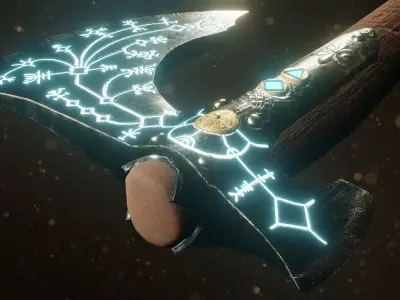 Leviathan Axe Game Ready from God of War Low-poly 3D model