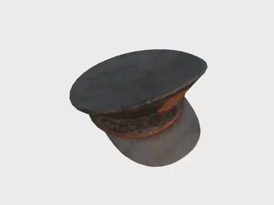Police Cap 10 Destroyed - Military Character Design Fashion Low-poly 3D model