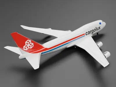 Boeing 747-400F Cargolux 3D model