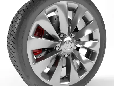 Volkswagen Scirocco Wheel 3D model