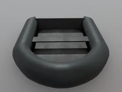 Inflatable Boat Low-poly 3D model