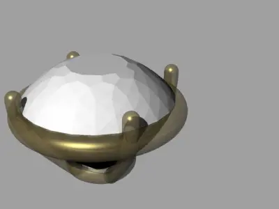rings gold ball Free 3D model