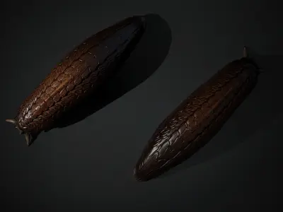 Larvae creature1 - Game Ready Low-poly 3D model Low-poly 3D model