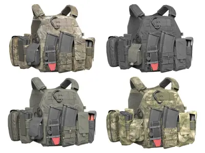 MILITARY WAS DCS Plate Carrier Vest V3 Low-poly 3D model
