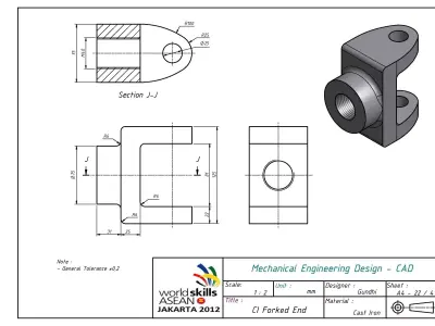 CI Forked End Free 3D model