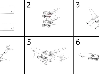 Boeing 777-200 - Miniature Free 3D print model