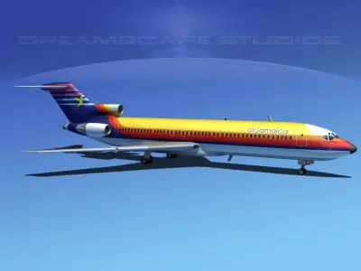 Boeing 727-200 Air Jamaica 3D model
