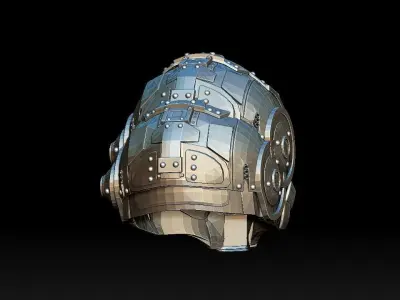gears of war carmine helmet wearable 3D model
