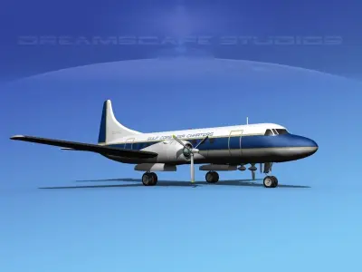 Convair CV-340 Gulf Coast Air Charters 3D model