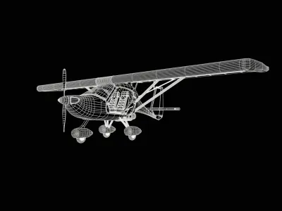 Ultralight Aircraft Low-poly 3D model