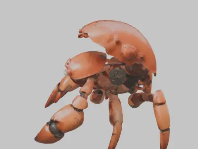 Robot Crab Low-poly 3D model