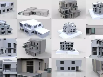 Modern Building Pack 3D Model Collection