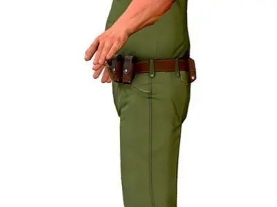 LowPoly Man Boss Slave Driver Chief Solder Low-poly 3D model