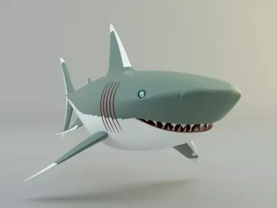  megalodon shark model 3D model