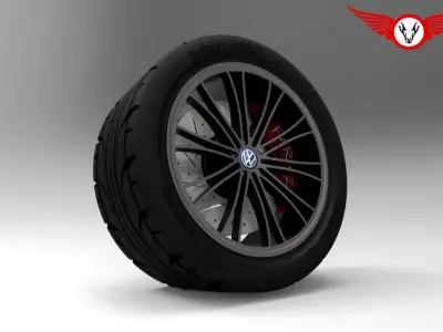 Volkswagen wheel Free 3D model