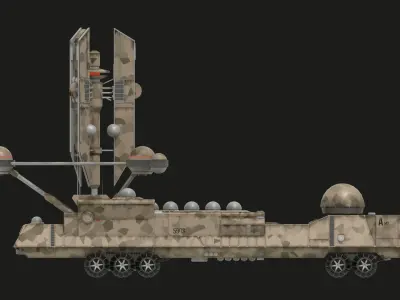 Radar Rover Low-poly 3D model