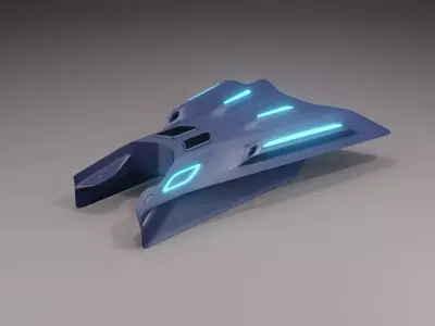 Sci-Fi Space Jet Vehicle 3D model
