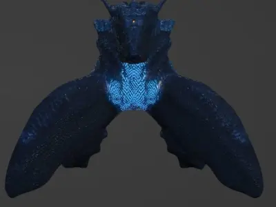 High Poly Sea Dragon 3D model 3D model