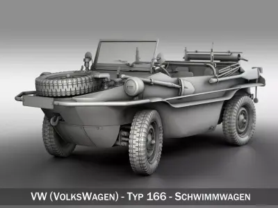 Volkswagen Typ 166 - Schwimmwagen 3D model