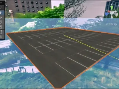 Parking Lot Free low-poly 3D model