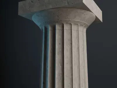 Archaic greek doric column 3D model