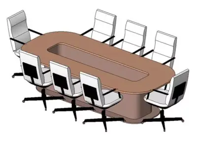 Table Conference 8 Seater 2 Free 3D model