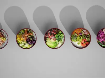 Hawaiian Poke Bowl  Low-poly 3D model