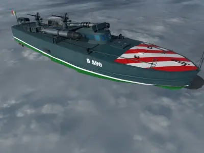 MAS - Italiano torpedo boat 3D model