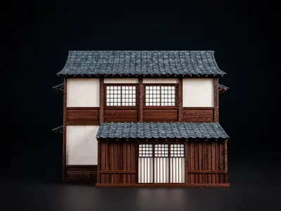 JAPAN TRADITIONAL BUILDING 003 Low-poly 3D model