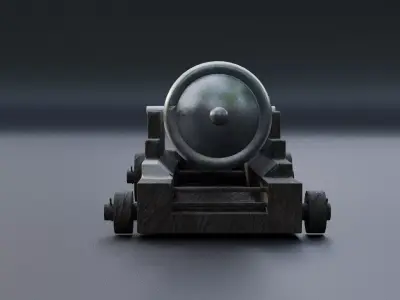 Cannon Low-poly 3D model order