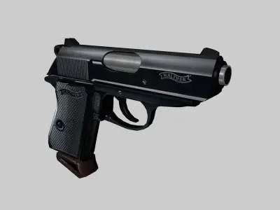 Walther PPK Low-poly 3D model
