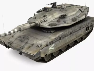 Merkava MK IV Low-poly 3D model