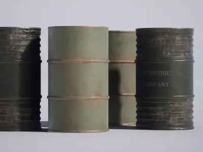 Barrel bundle Low-poly 3D model