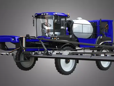 Self-propelled Front Boom Sprayer 3D model