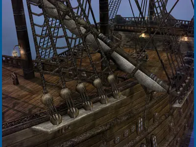 Sea Queen Ship  Low-poly 3D model