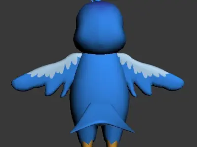 cartoon Bird Low-poly 3D model Low-poly 3D model
