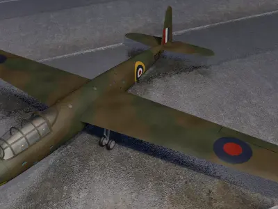 General Aircraft GAL-48 Hotspur 3D model