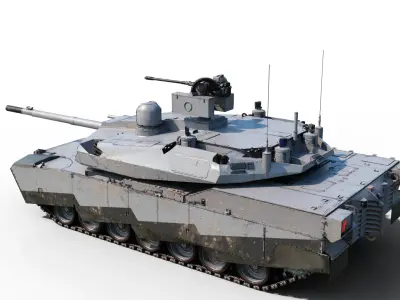 4 coatings of USA ARMY M1 AbramsX Main Battle Tank Low-poly 3D model