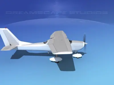 Cessna 172 1967 Bare Metal 3D model