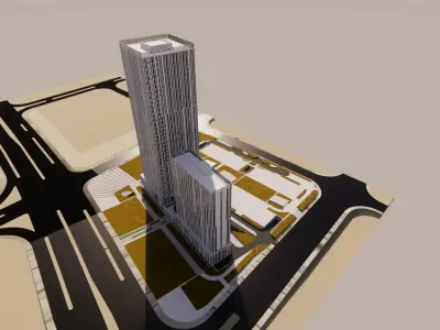 Urban Oasis Office Building -Skyline Harmony Free 3D model