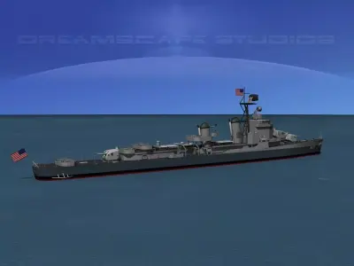 Gearing Class Destroyer DDR-807 USS Benner 3D model