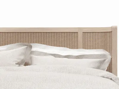 Rattan Bed Free 3D model