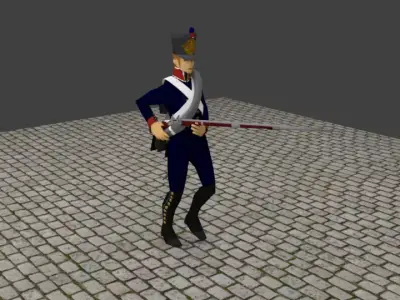Chasseur light TROOP napoleon Low-poly 3D model