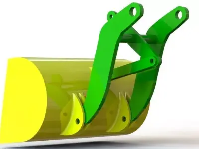 parts of digger 3D print model
