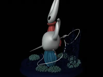 KNIGHT AND HORNET FROM HOLLOW KNIGHT Low-poly 3D model